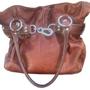 b.makowsky large shoulder bag chocolate brown